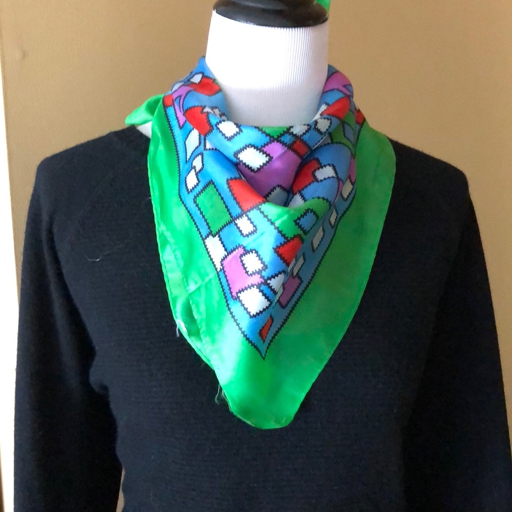 βSoldβ. Vintage 80βs Graphic COLOR BLOCKS Primary Colors - Picture 2 of 8
